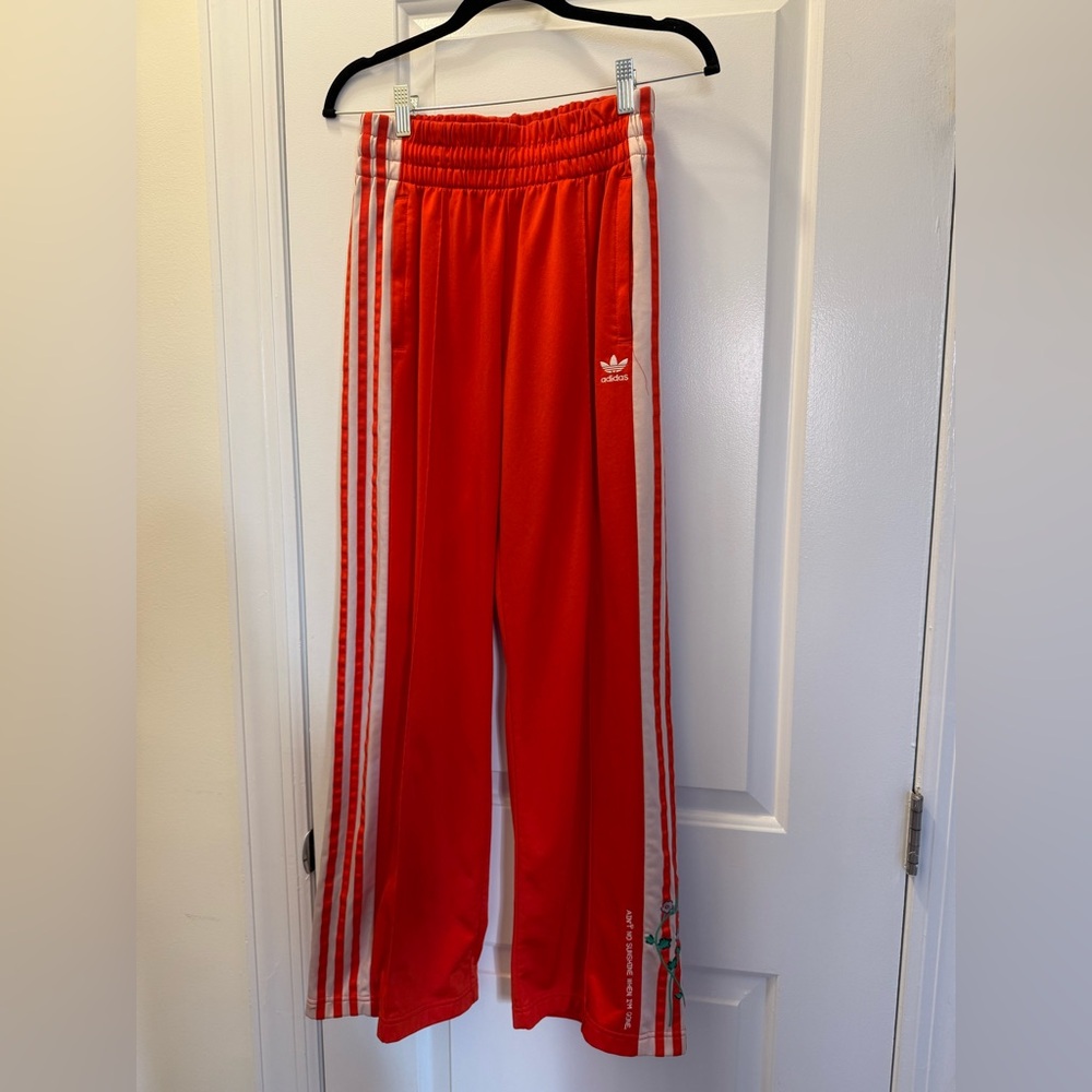 Adidas Floral Red Stripe Track Pants